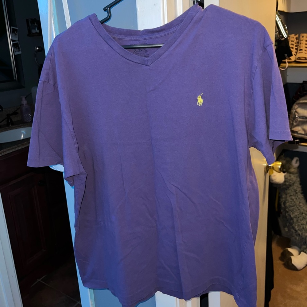Purple polo shirt
